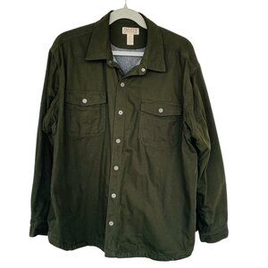 NWOT Duluth Trading Co Fire Hose Fleece Lined Limber Jac Shirt Mens 3XL Olive